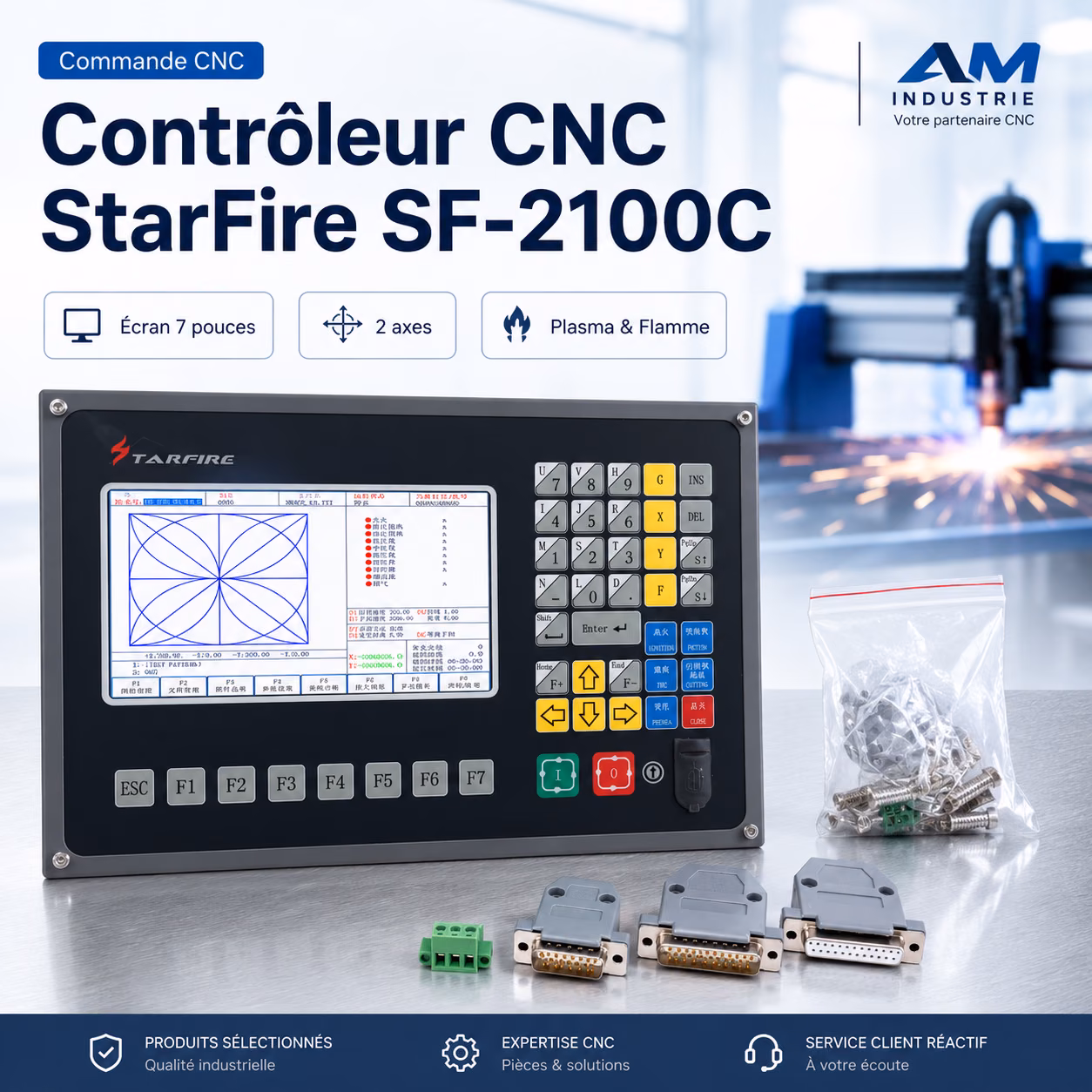 Contrôleur CNC StarFire SF-2100C pour découpe Plasma & Flamme